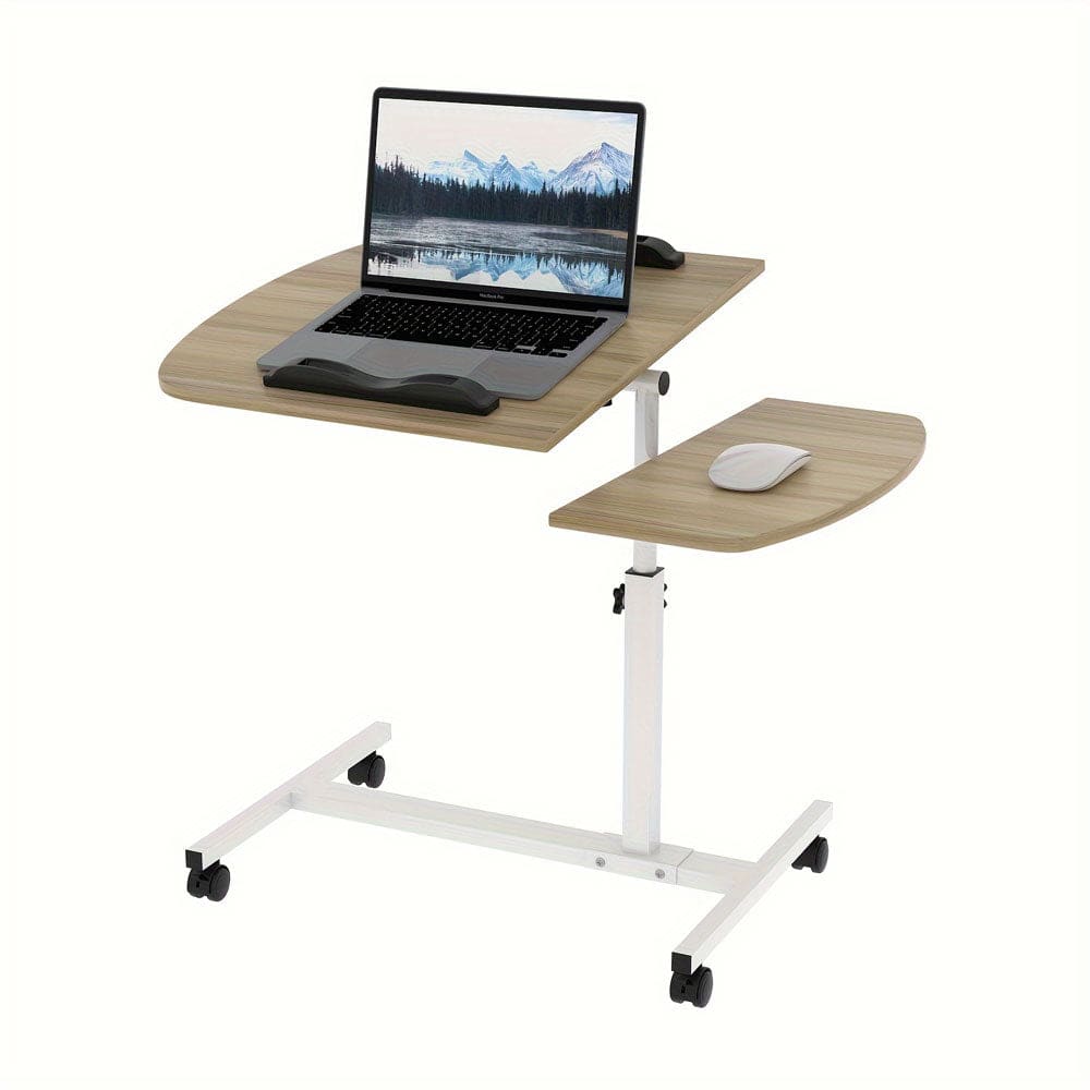 Bureau mobile ajustable avec roulettes silencieuses - Support Innovant