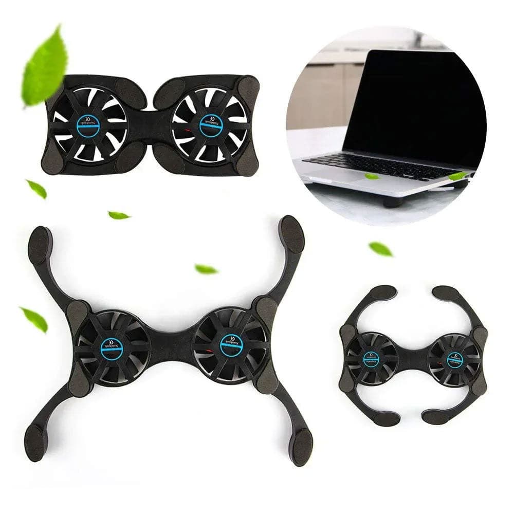 Mini support de refroidissement pour ordinateur avec double ventilateur - Support Innovant