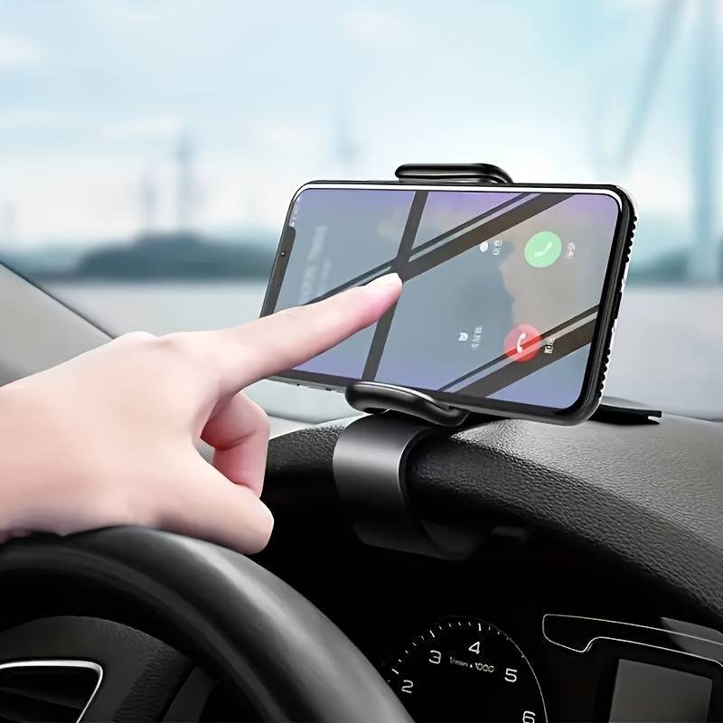 Support Téléphone Voiture Ajustable, Fixation Tableau de Bord - Support Innovant