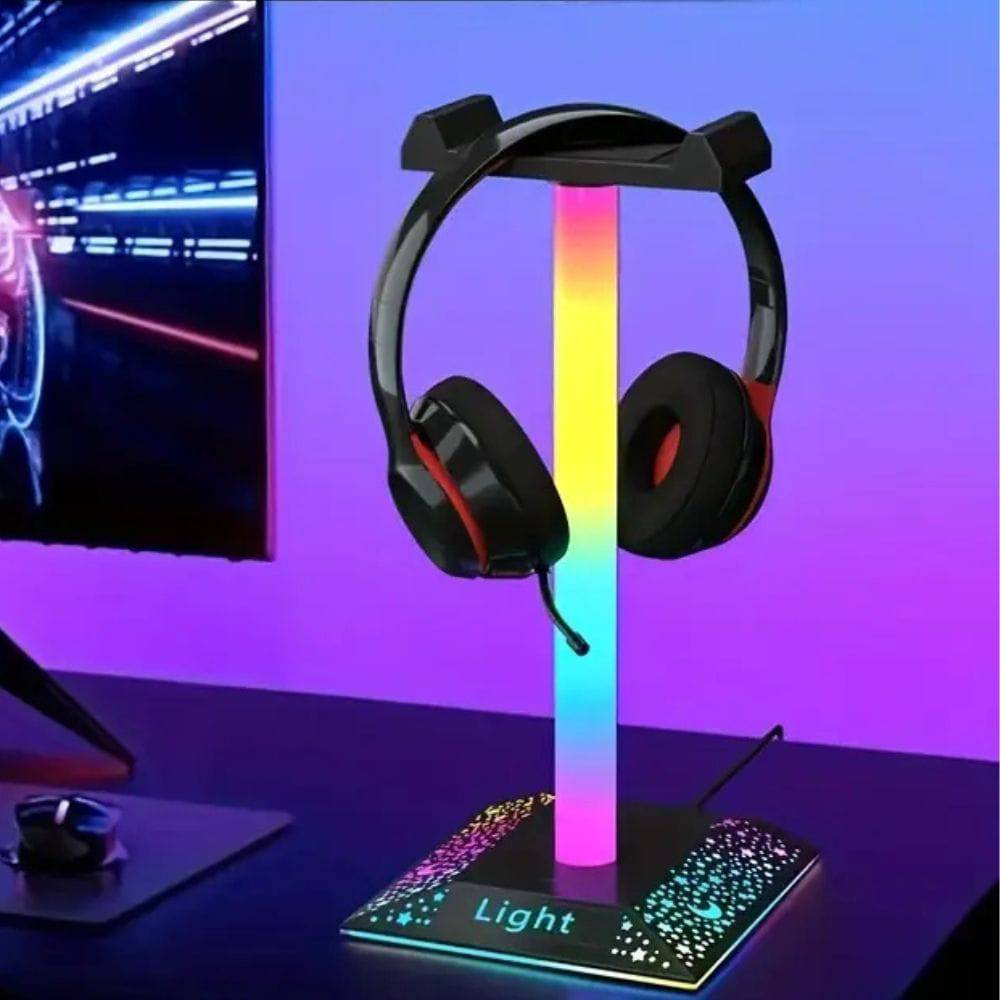 Support de Casque Lumineux RGB avec Connexion USB - Support Innovant