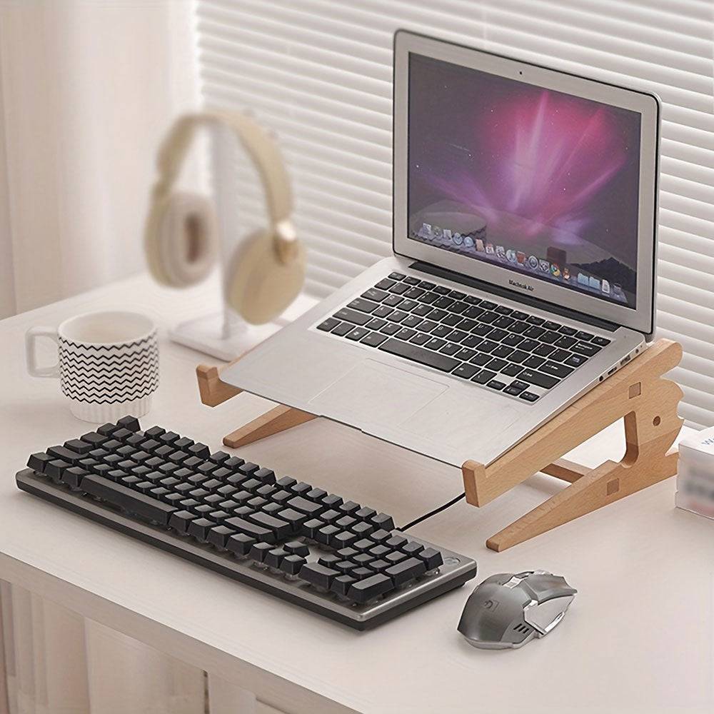 Support en Bois Ergonomique pour Clavier et Ordinateur Portable - Support Innovant