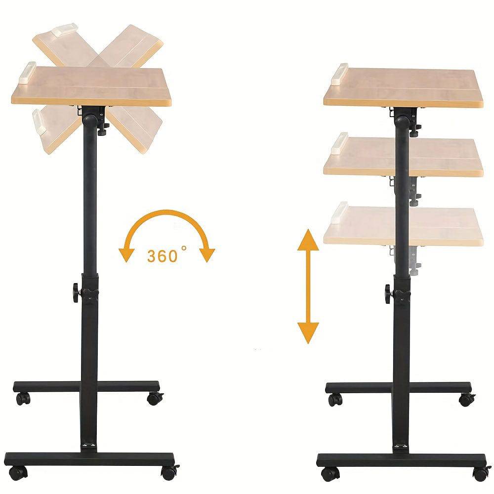 Support de Bureau Ergonomique Réglable sur Roulettes - Support Innovant