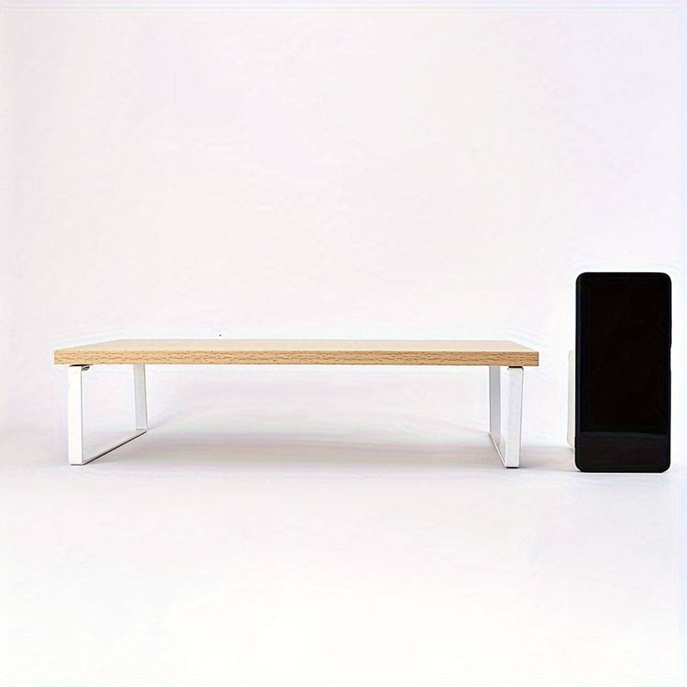 Support de Moniteur Ergonomique en Bois avec Espace de Rangement - Support Innovant