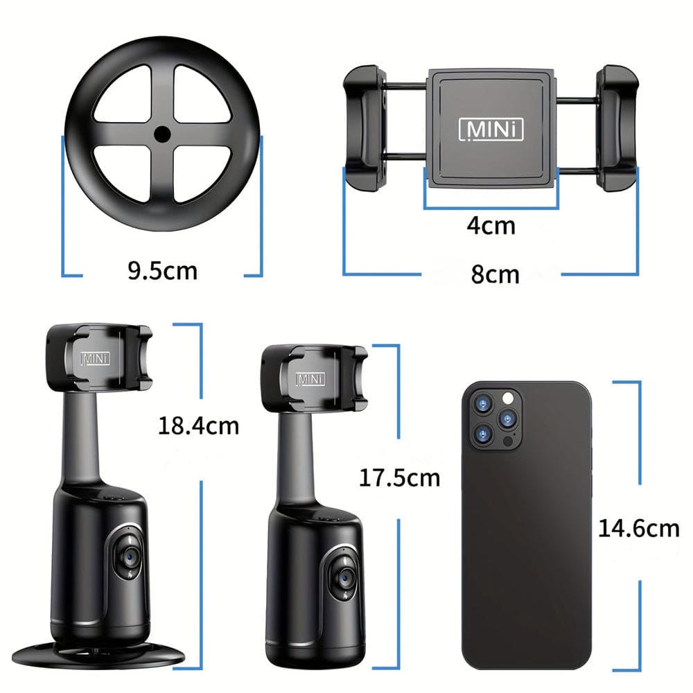 Support de Smartphone Intelligent Rotatif 360° pour Selfies - Support Innovant