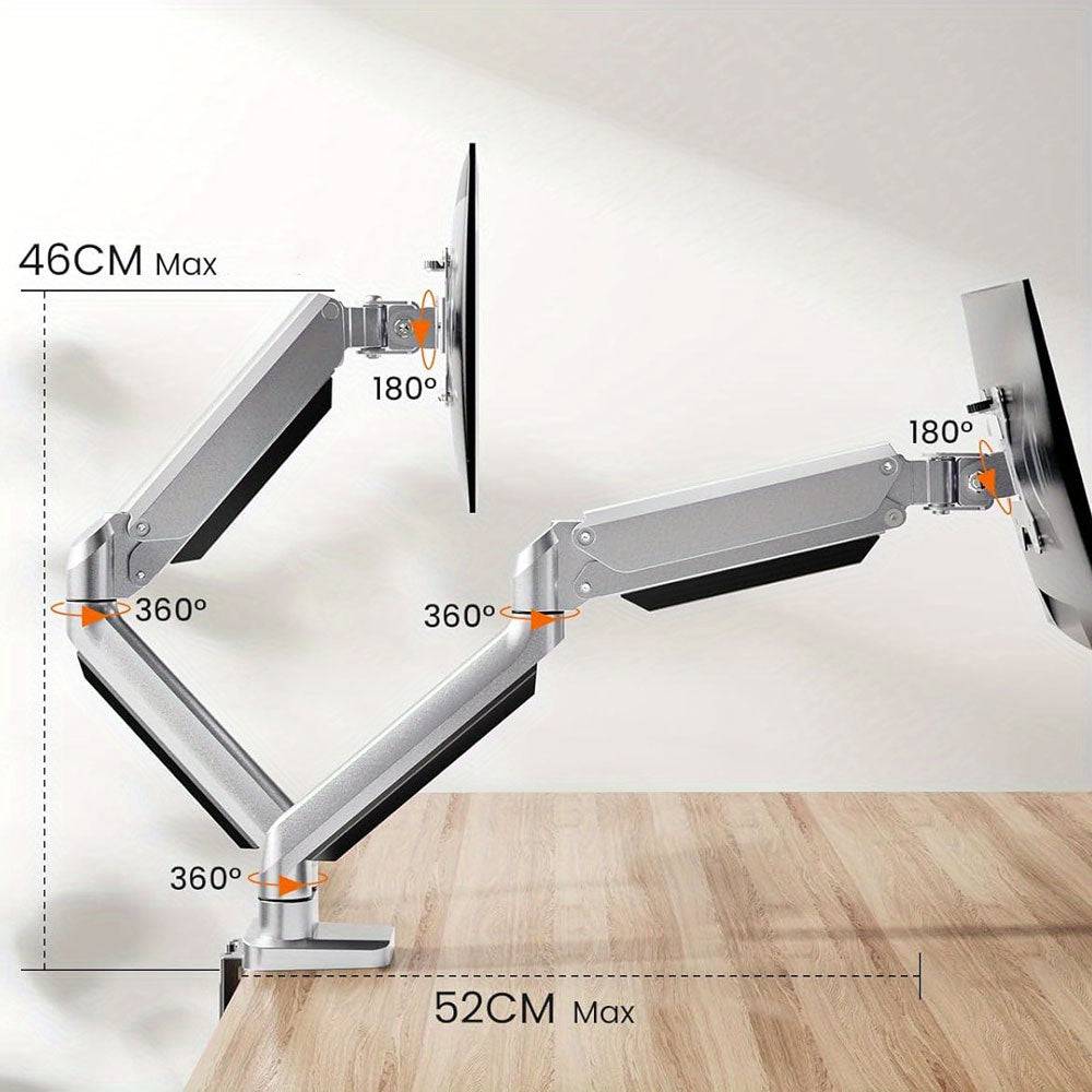 Support double écran ergonomique ajustable pour bureau - Support Innovant