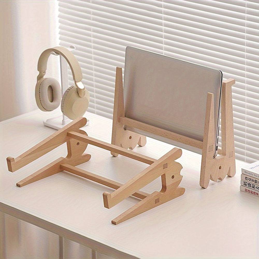 Support en Bois Ergonomique pour Clavier et Ordinateur Portable - Support Innovant