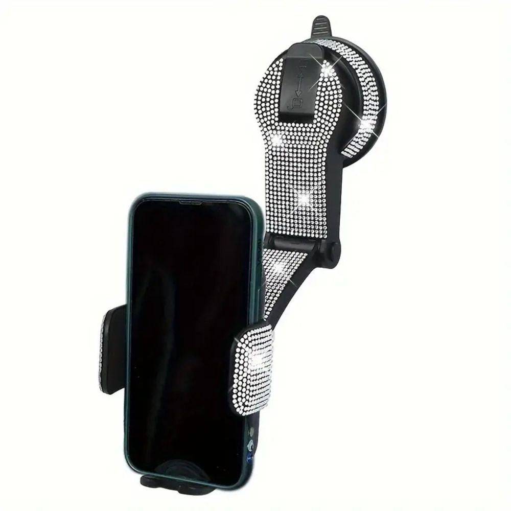 Support de téléphone pour voiture en strass, élégant et sécurisé - Support Innovant