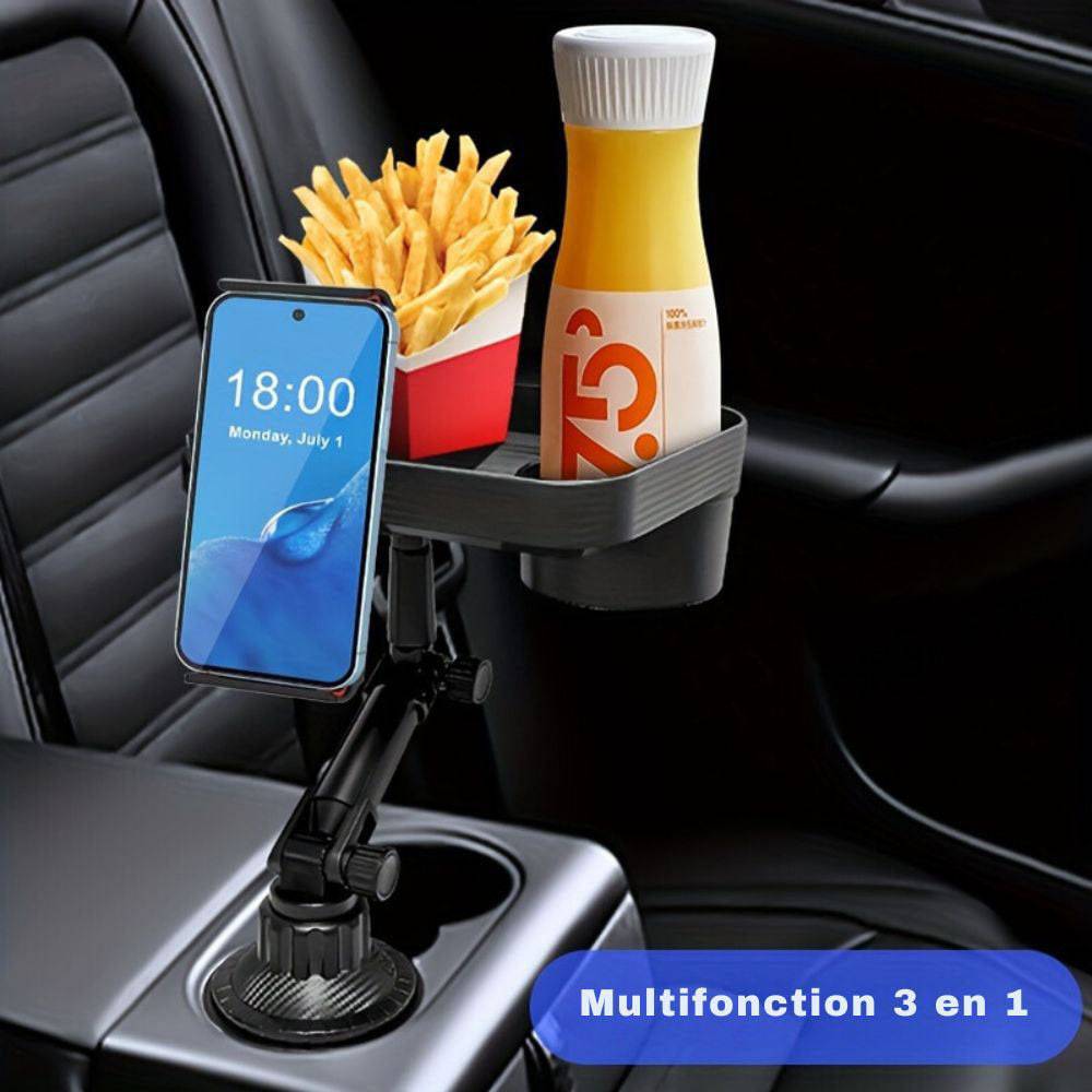 Support voiture multifonction 360° pour tablette et boisson - Support Innovant