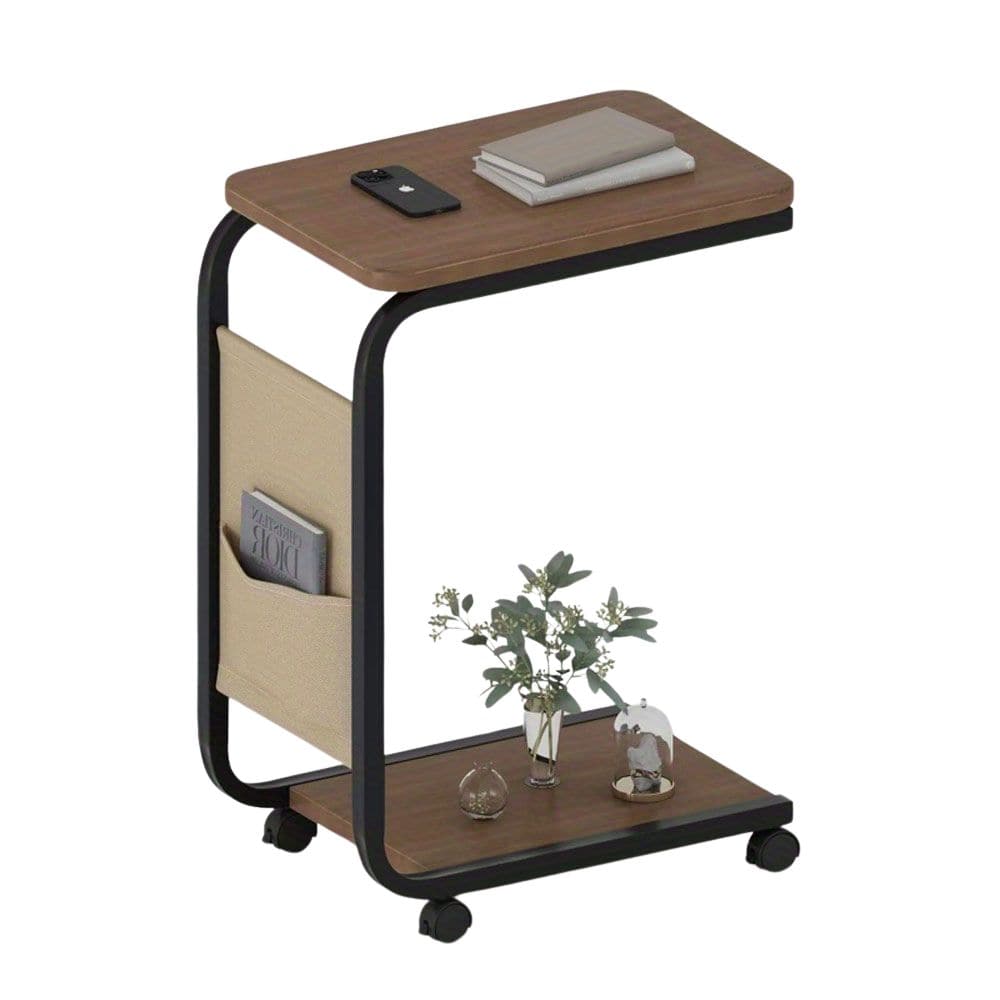 Table d'appoint mobile pour canapé avec rangement pratique - Support Innovant
