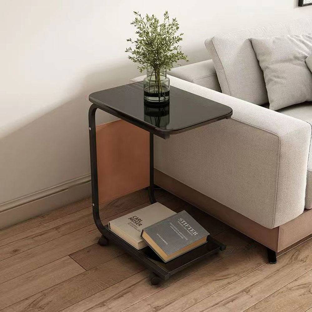 Table d'appoint mobile pour canapé avec rangement pratique - Support Innovant