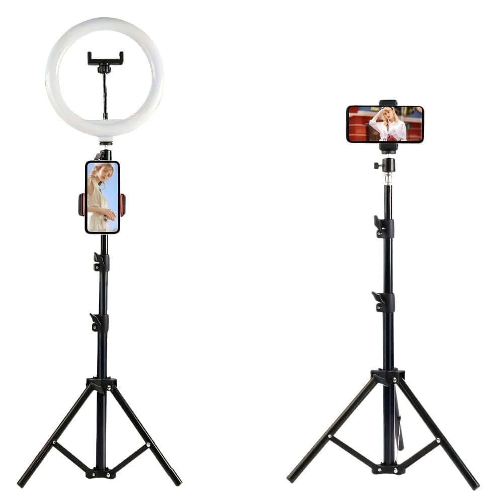 Trépied ajustable avec anneau lumineux pour smartphones - Support Innovant