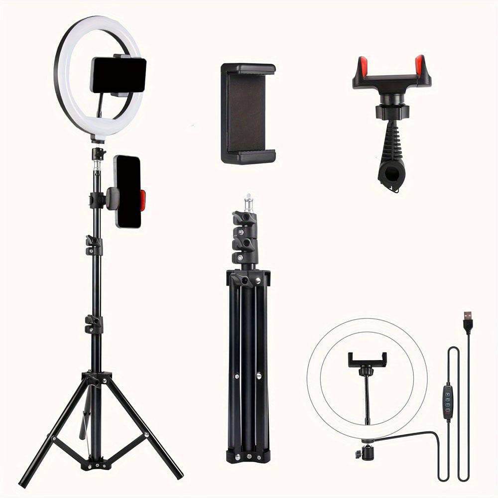 Trépied ajustable avec anneau lumineux pour smartphones - Support Innovant