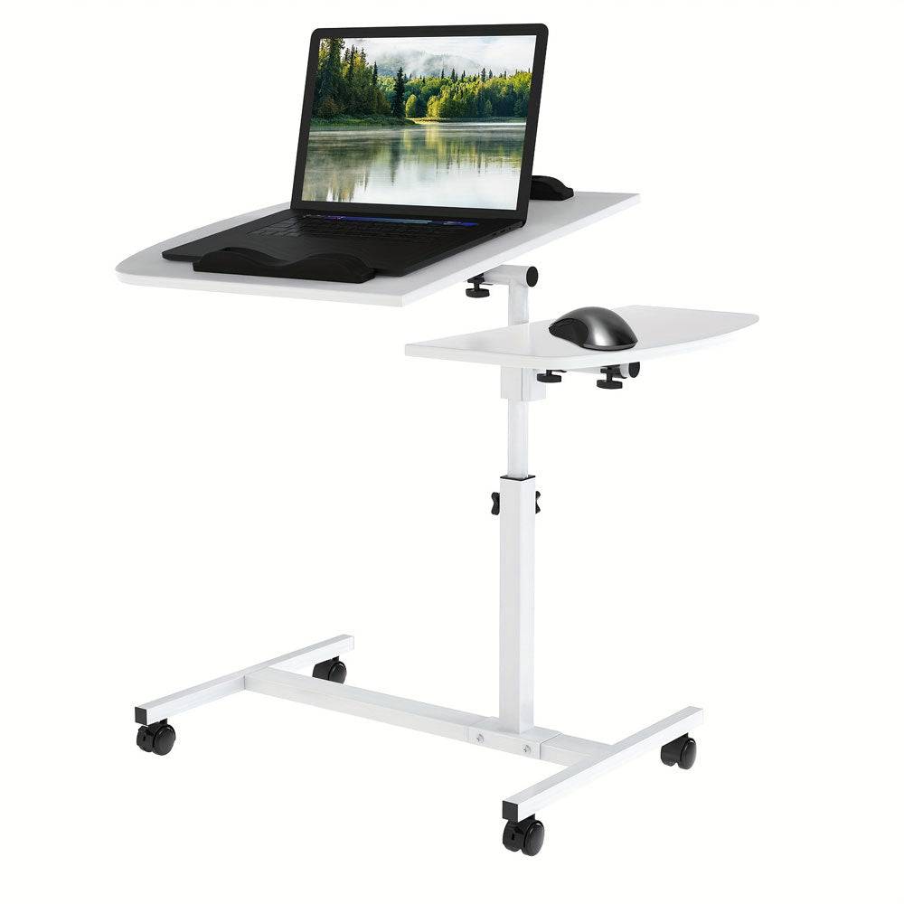 Bureau mobile ajustable avec roulettes silencieuses - Support Innovant