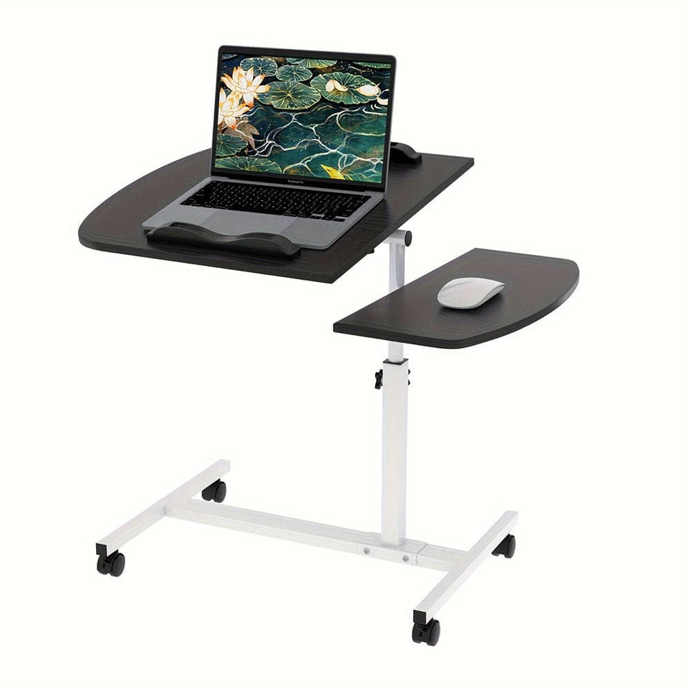 Bureau mobile ajustable avec roulettes silencieuses - Support Innovant