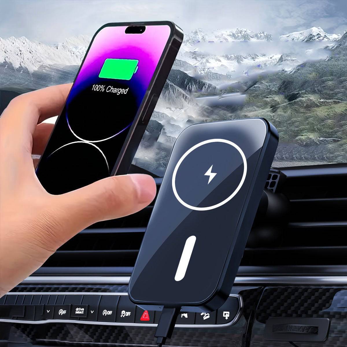 Chargeur Voiture Magnétique Ultra-Fin pour Smartphones - Support Innovant