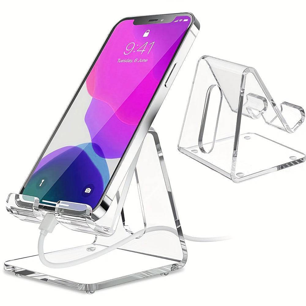 Support Téléphone Ergonomique en Acrylique pour Bureau - Support Innovant