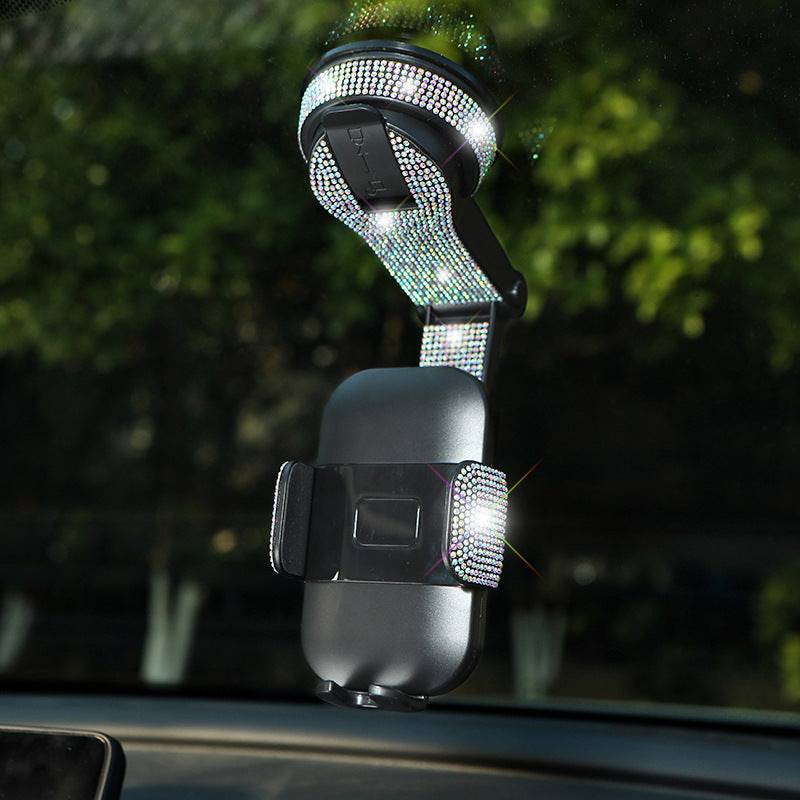 Support de téléphone pour voiture en strass, élégant et sécurisé - Support Innovant