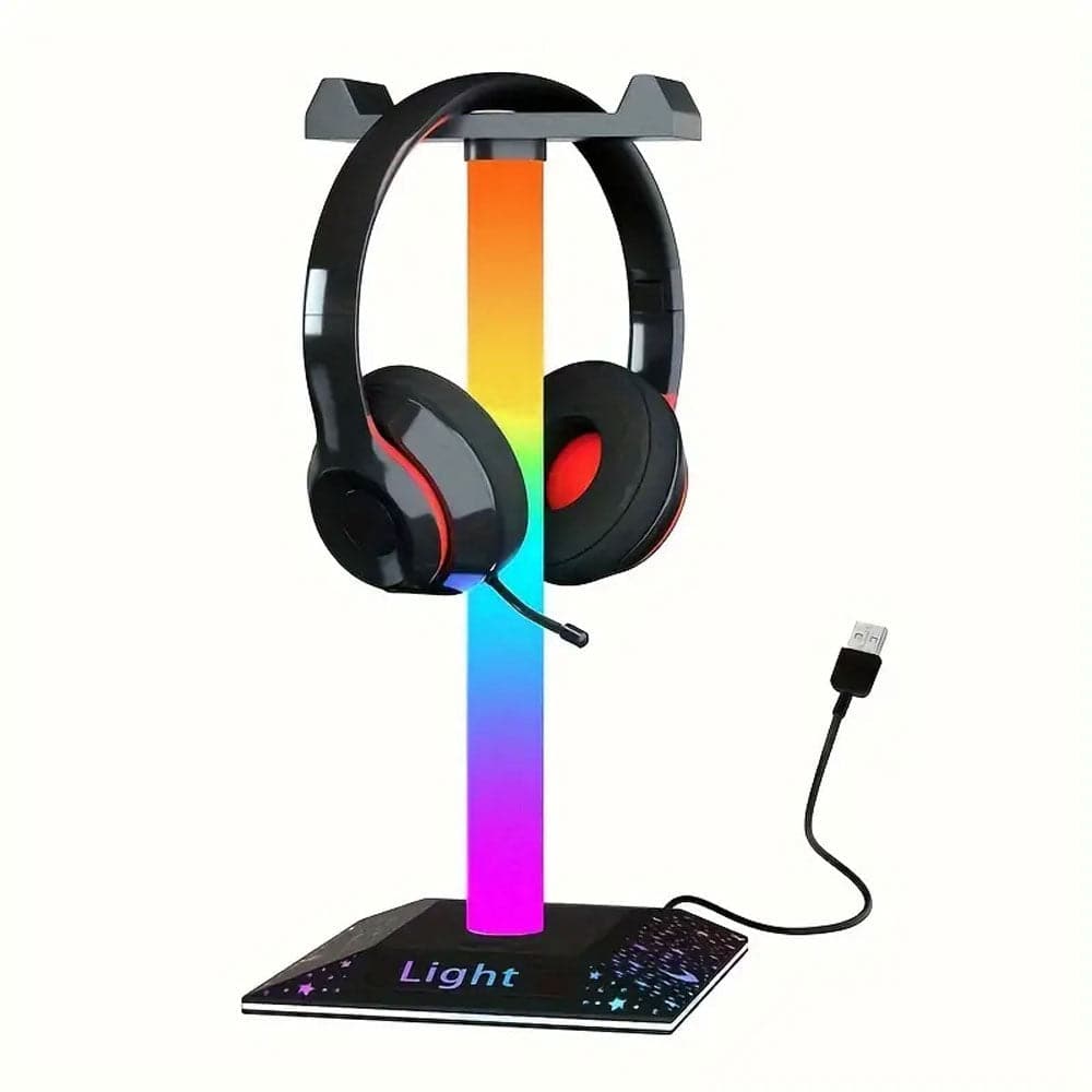 Support de Casque Lumineux RGB avec Connexion USB - Support Innovant