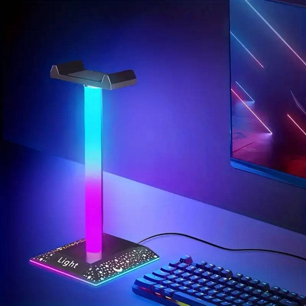 Support de Casque Lumineux RGB avec Connexion USB - Support Innovant