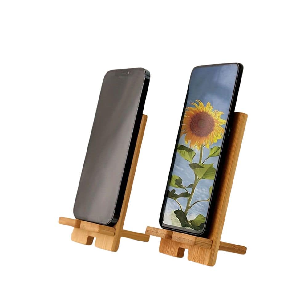 Support de téléphone en bois naturel pour bureau - Support Innovant