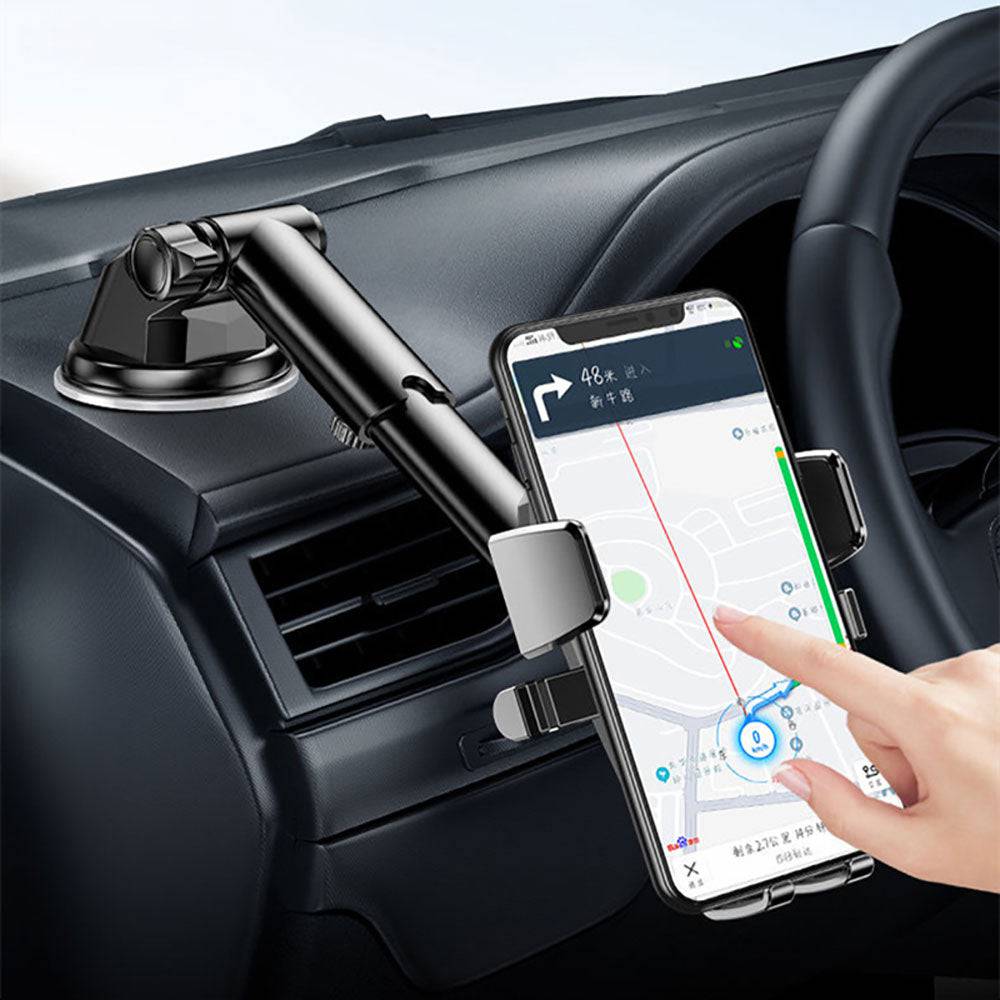 Support de téléphone voiture avec bras ajustable et fixation solide - Support Innovant