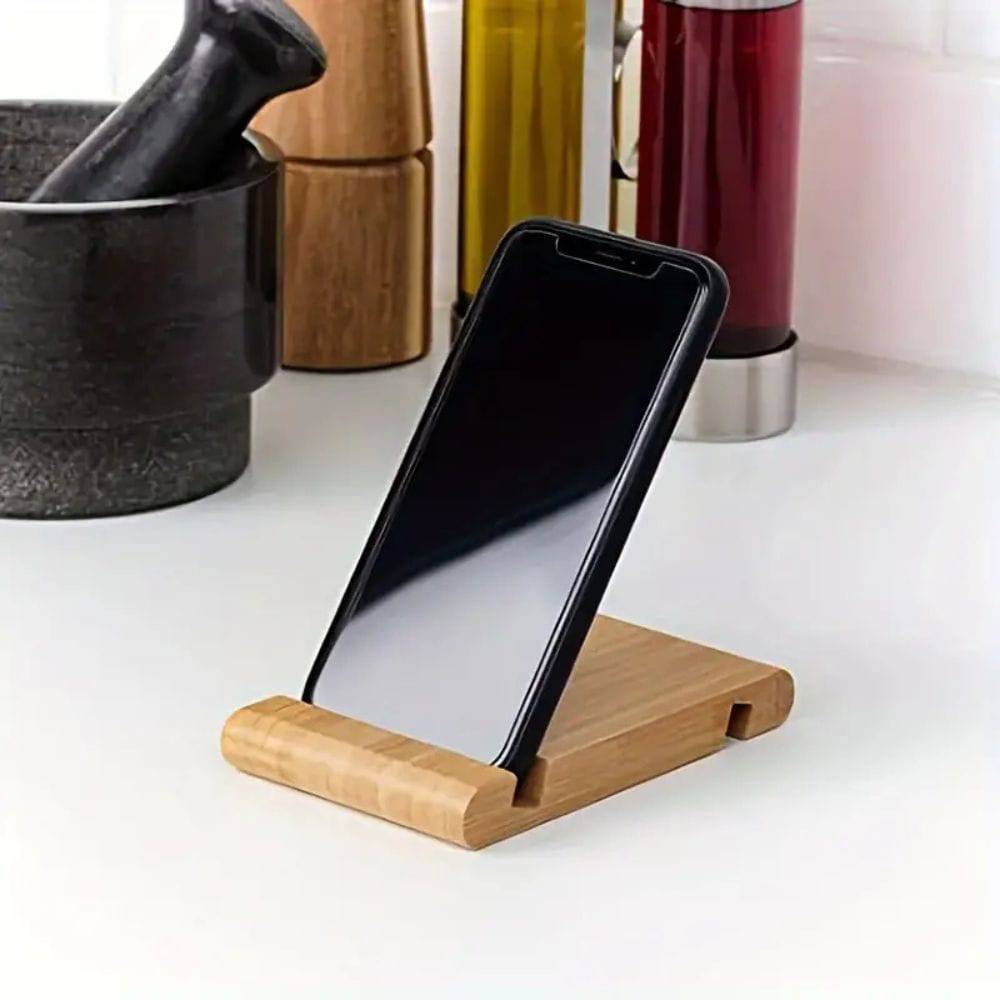 Support en bois ergonomique pour téléphone portable - Support Innovant