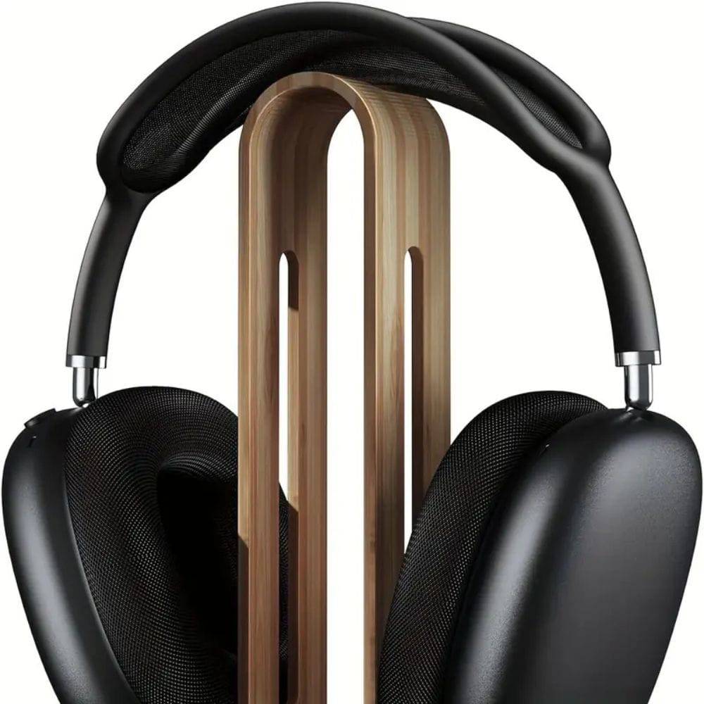 Support en bois pour casque audio élégant et stable - Support Innovant