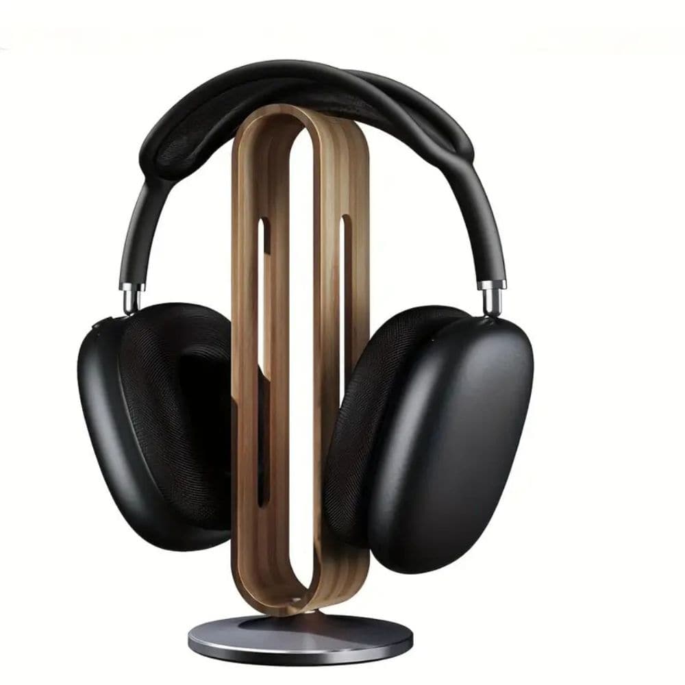 Support en bois pour casque audio élégant et stable - Support Innovant