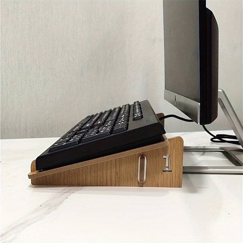 Support ergonomique pour clavier en bois – Élégance naturelle - Support Innovant