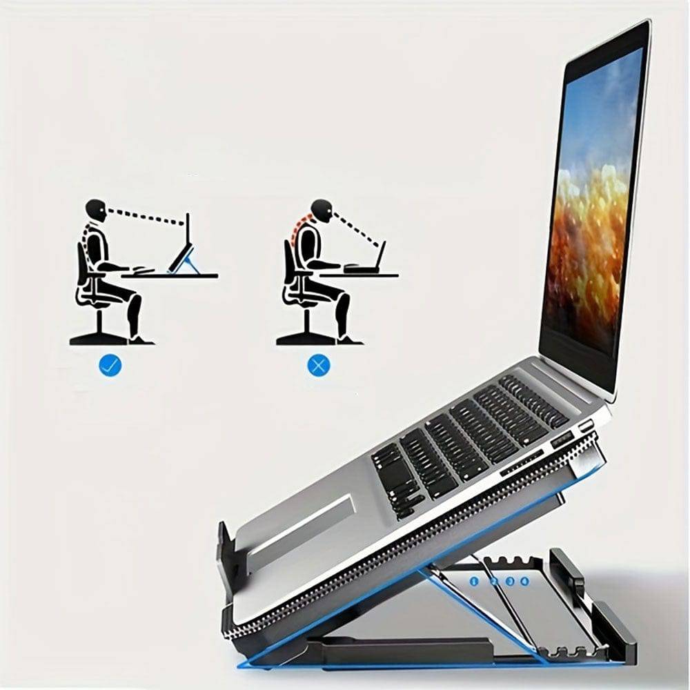 Support ergonomique pour ordinateur portable avec ventilation active - Support Innovant